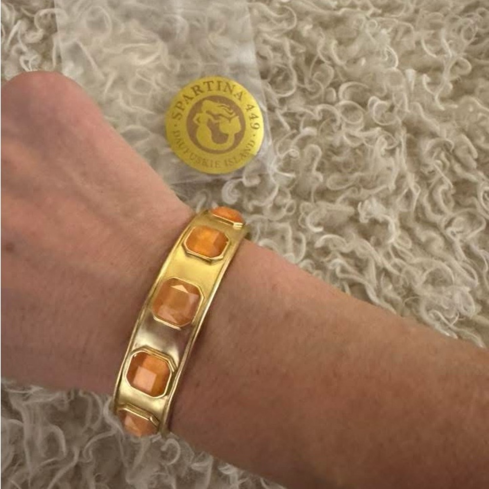 Spartina 449 Gold-Tone Bracelet with Amber Accent Stones